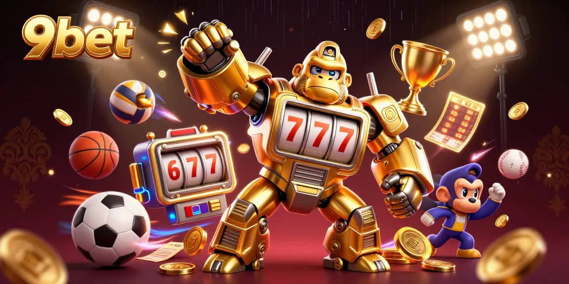 Activate your strategy with 9bet's gaming excitement, featuring dynamic sports elements and an engaging 3D scene.