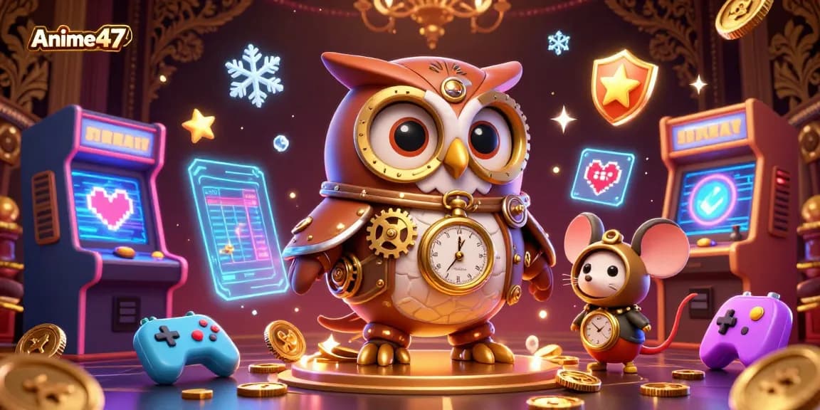 Engage in thrilling gameplay at Anime47 with vibrant casino elements and animated characters.