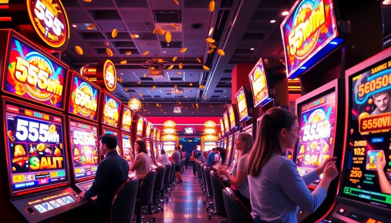 The thrilling 555win online gaming experience with vibrant slot machines and engaging gameplay.