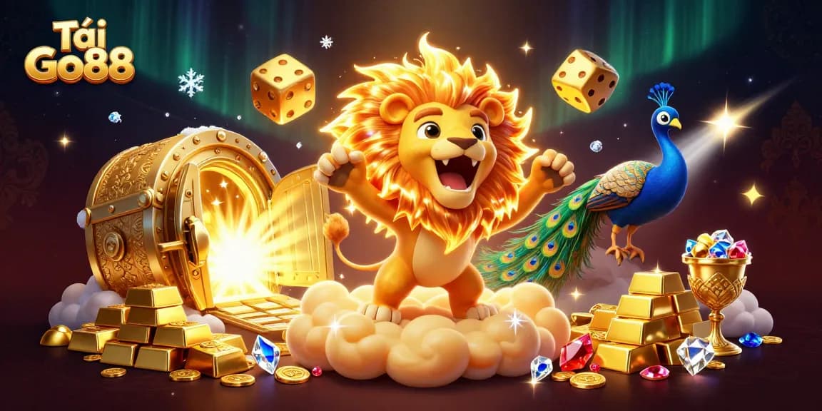Tải Go88 and win big in a vibrant casino scene with dazzling riches and joyful characters.