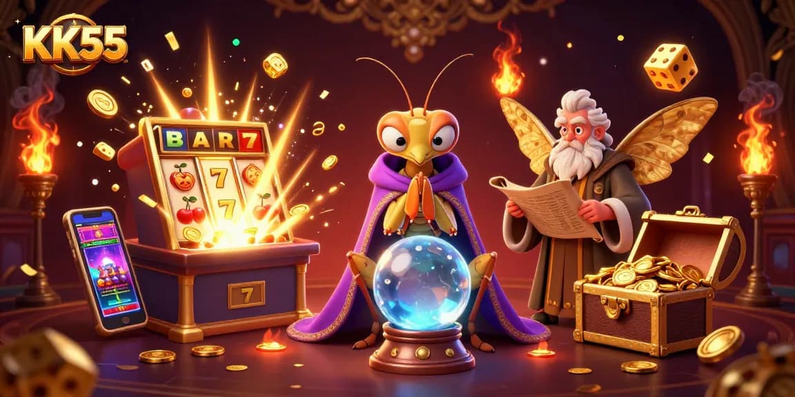 Engage with KK55's thrilling casino adventure featuring dynamic slots and enchanting characters.