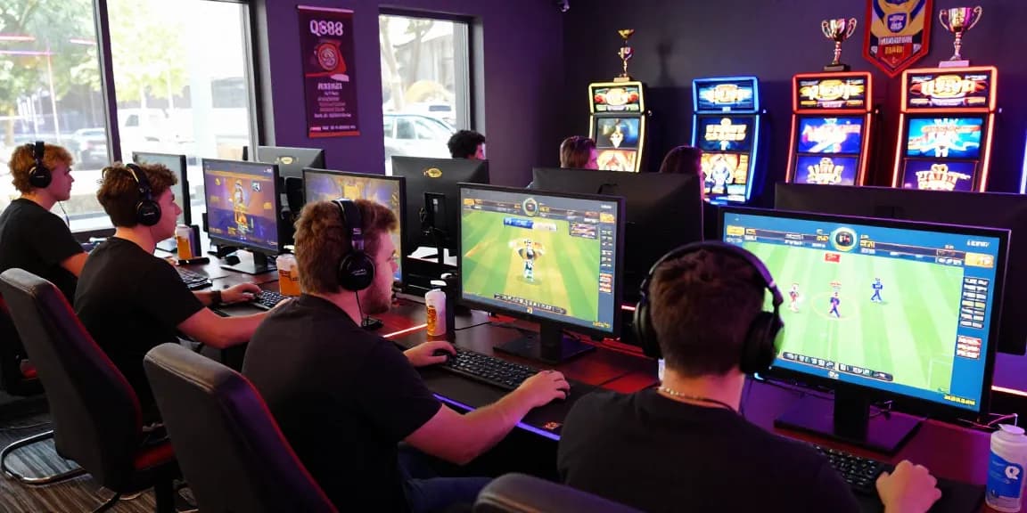 Engaged players enjoying diverse games on QS88 platform, showcasing exciting online gaming atmosphere.
