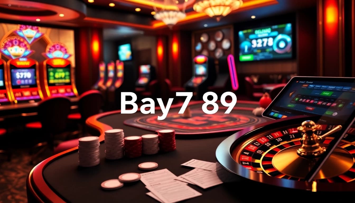 Experience the excitement of Bay789's online casino with vibrant games and luxurious design.