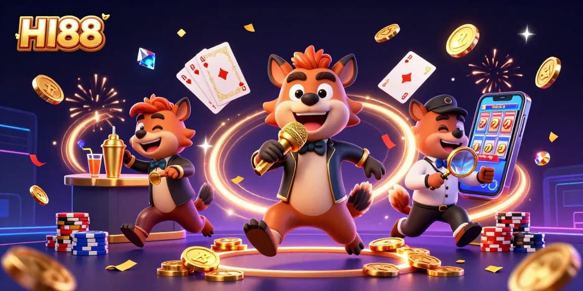 HI88 hyenas bring excitement to the casino with laughter and vibrant gaming elements.