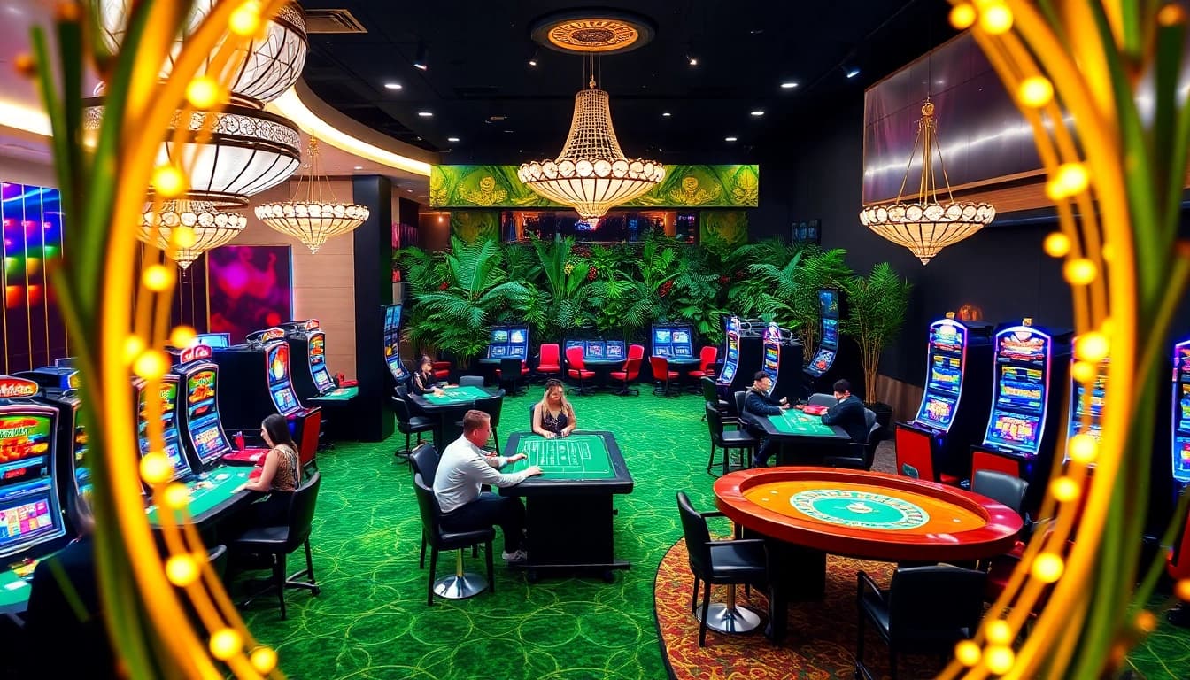 Experience the excitement of 789win's luxury casino gaming environment with vibrant tables and thrilling players.