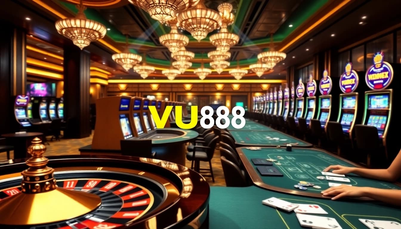 Experience the thrill of VU88 with dynamic gameplay at luxurious casino tables.