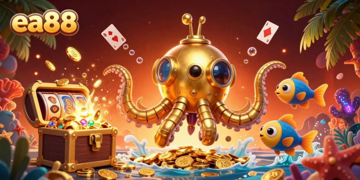 Engage with the thrilling world of ea88 slots showcased in a vibrant, detailed illustration.