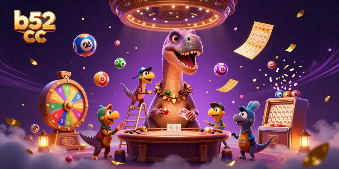 Engage in thrilling games at b52 cc with a vibrant casino scene and stunning 3D characters.