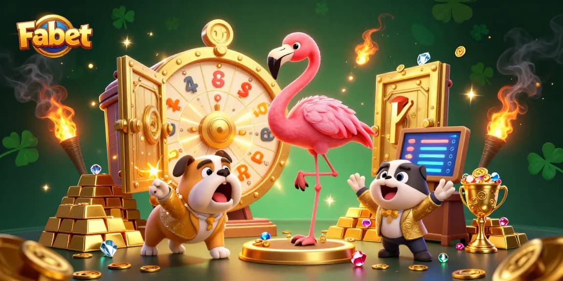 Fabet's exciting casino scene showcasing a vibrant game show with prizes and energy.