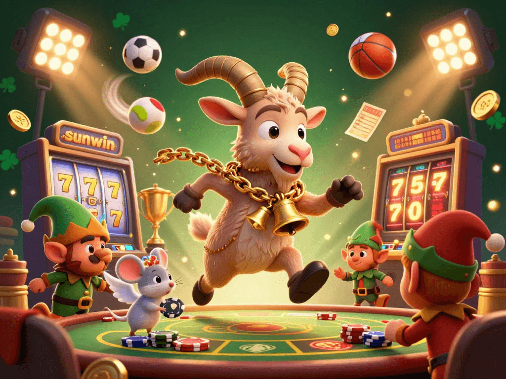 Experience thrilling gameplay at sunwin, where vibrant characters engage in high-stakes slots and sports betting.