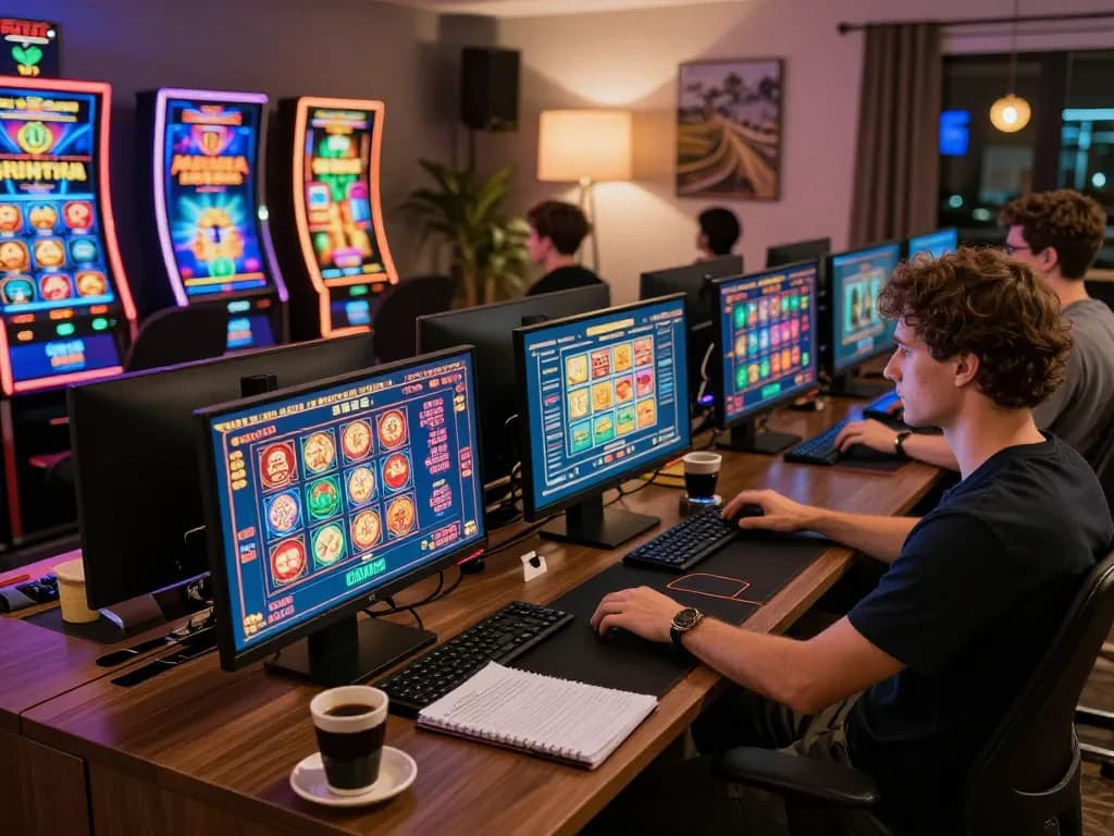 Engaged player at home using https://bet88.company/ for immersive online casino gaming experience