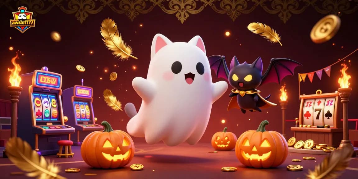 Engage with the thrilling atmosphere of awslot777 in an enchanting haunted casino scene.