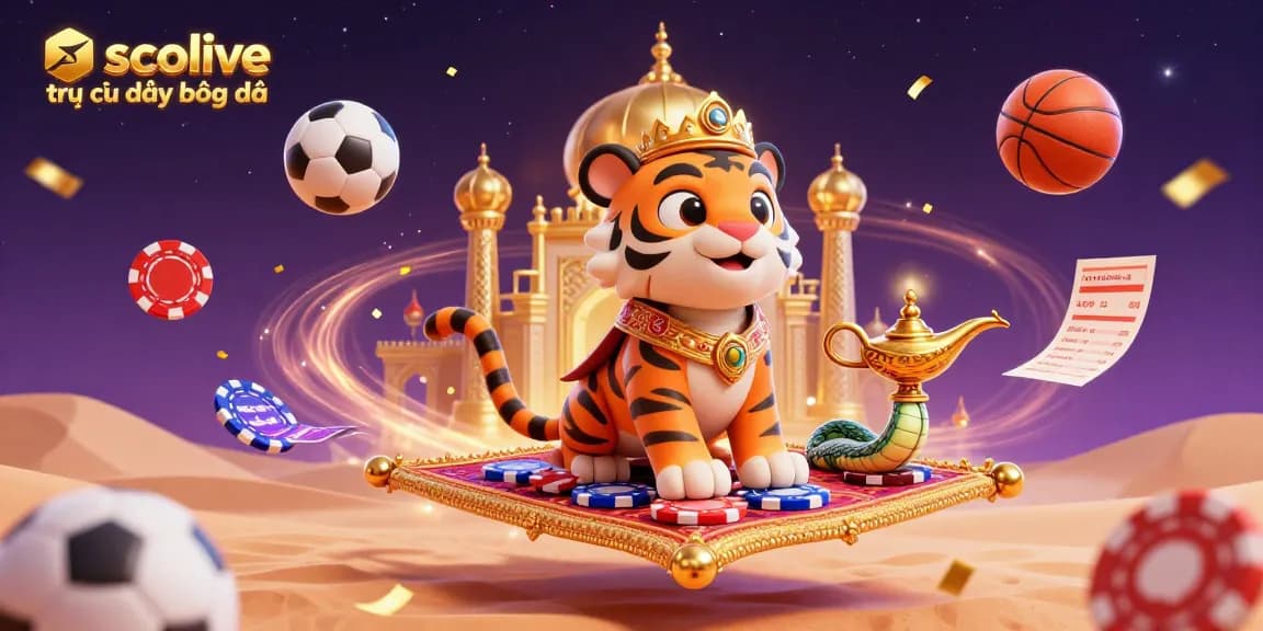 Experience the thrill of socolive trực tiếp bóng đá with dynamic sports betting elements surrounding a 3D vibrant scene.
