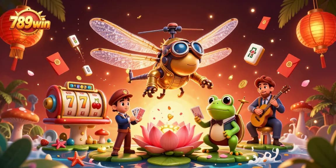 Experience exciting games at 789win with vibrant 3D casino illustrations and engaging characters.