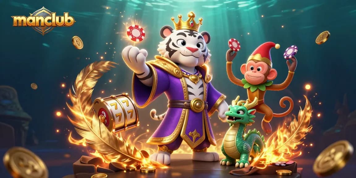 Experience thrilling gameplay at manclub with animated characters and dynamic slot game elements.