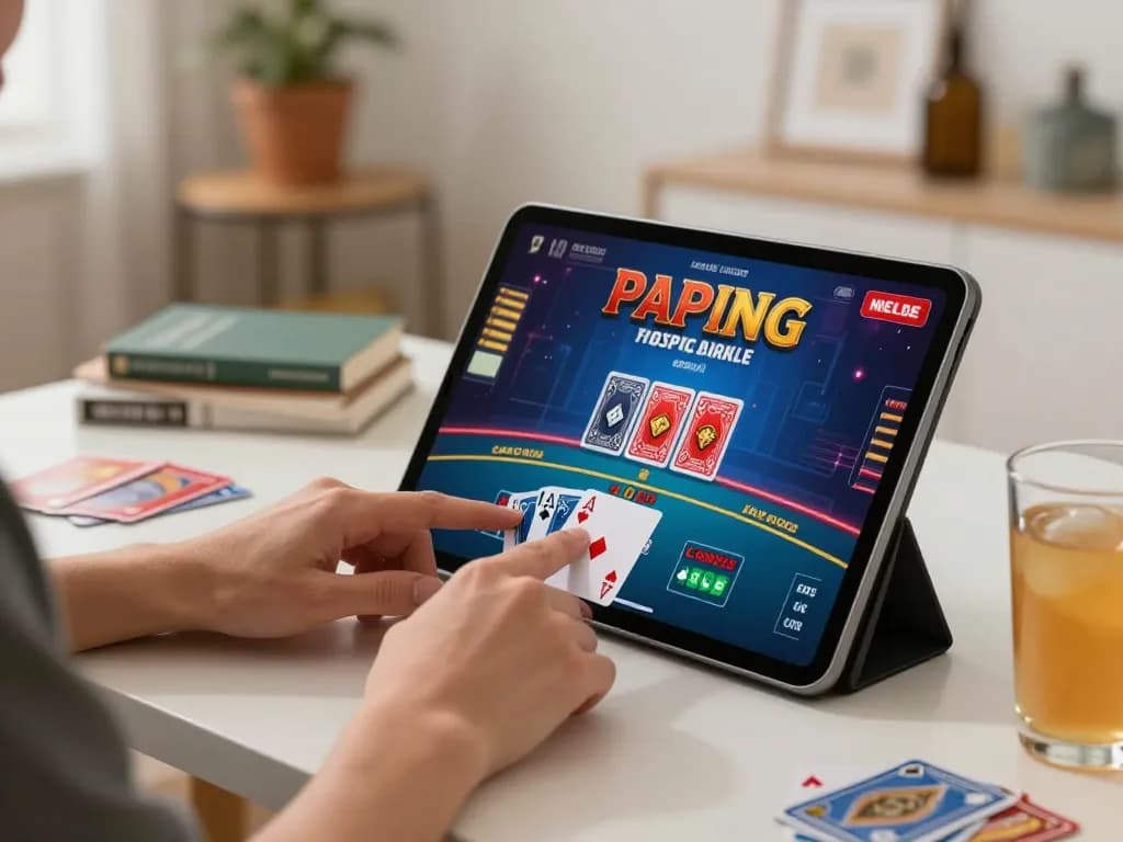 Engage with Go88 for online gaming excitement on your tablet in a cozy home setting.