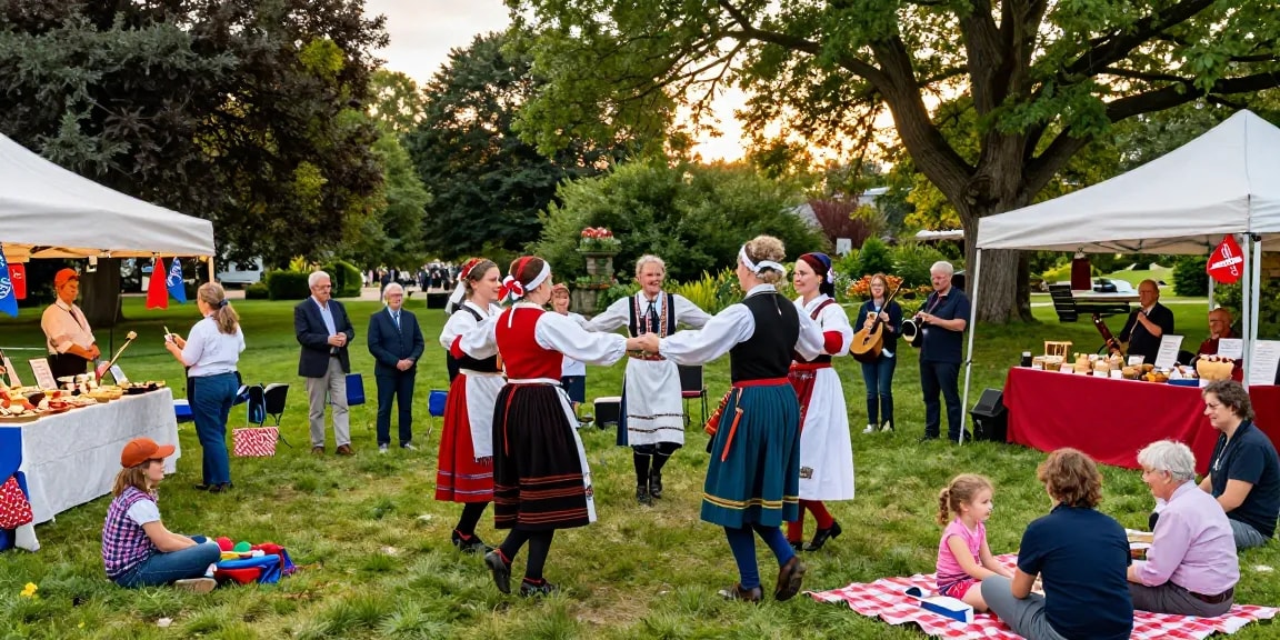 Celebration of Breton culture at an outdoor festival with m98 สล็อตวอเลท 2026 activities and local artisans.