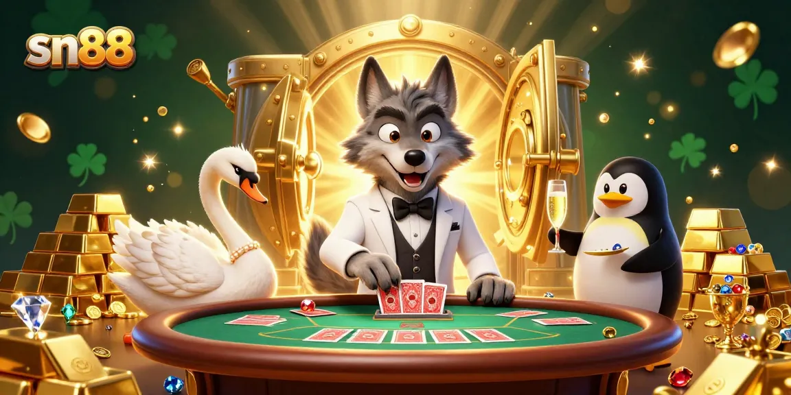 Experience thrilling gaming with sn88 at the baccarat table, surrounded by luxury and excitement.
