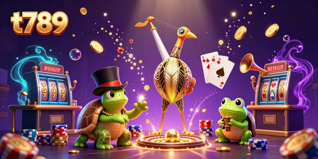 Experience thrilling gameplay at t789 with a vibrant casino atmosphere featuring enchanting characters and gaming elements.