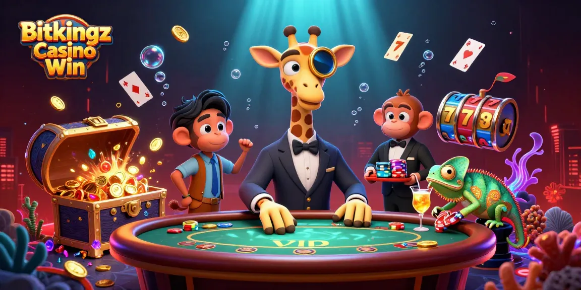 Spiele im Bitkingz Casino Win mit dem hohen Rollenspiel-Girafe und seinen Freunden.