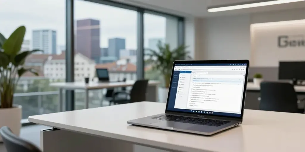 Immobilienmakler Zürich am modernen Arbeitsplatz mit Immobilienbewertungstools.
