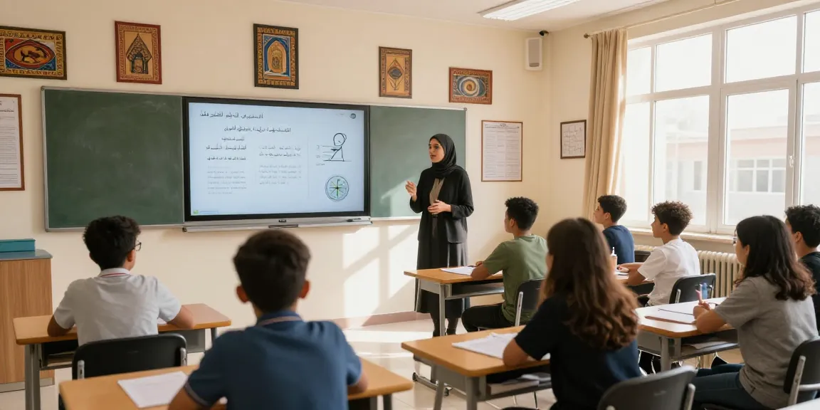 Arabisch lernen in Marokko: Lernumgebung mit Multimediainhalten und Lehrerinteraktion.
