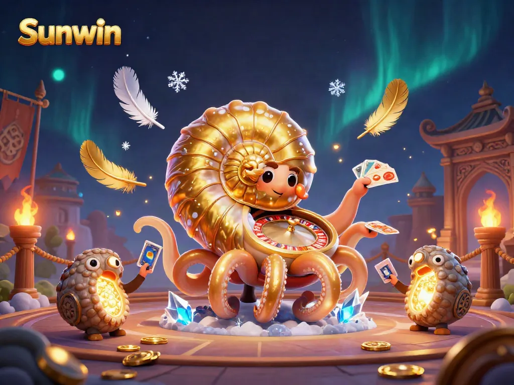 Experience dynamic gaming action with the Sunwin nautilus and glowing companions in an immersive casino scene.