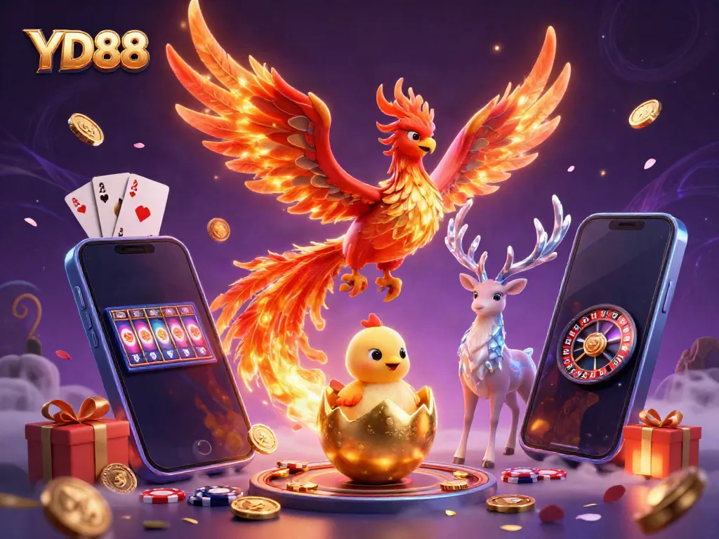 Engage in thrilling gameplay with YD88 and discover a vibrant 3D casino world filled with dynamic elements.