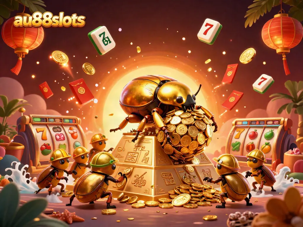 Experience thrilling wins at au88slots with vibrant 3D visuals showcasing exciting casino elements.