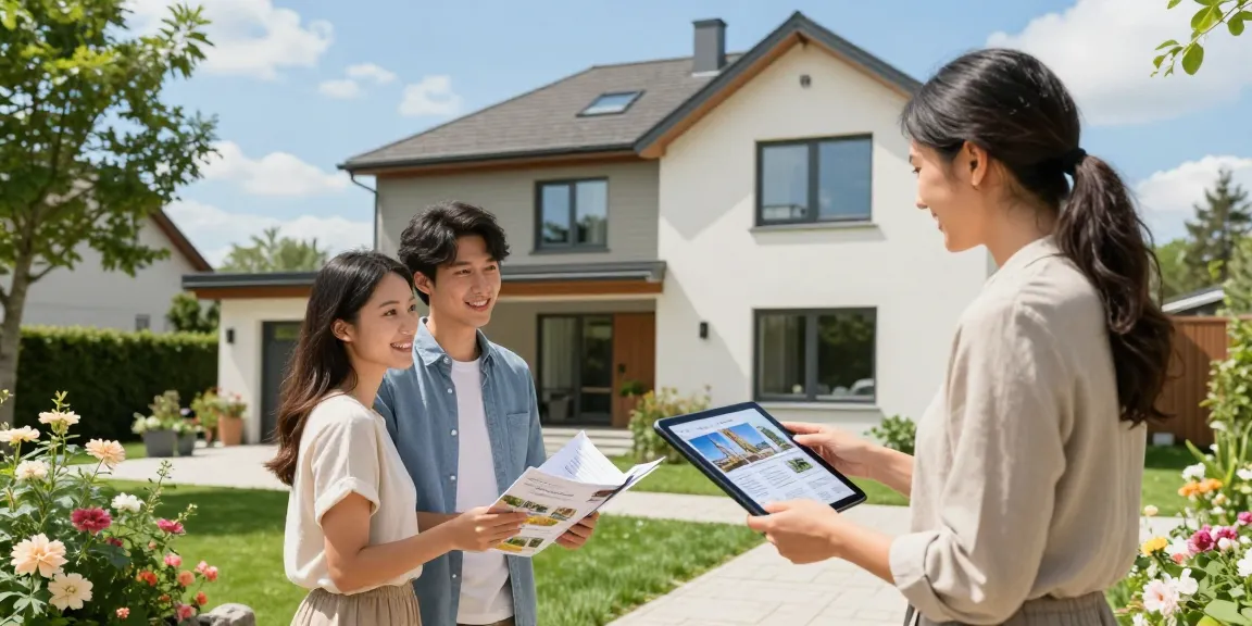 Immobilienmakler Reutlingen zeigt ein modernes Familienhaus mit freundlichem Makler.