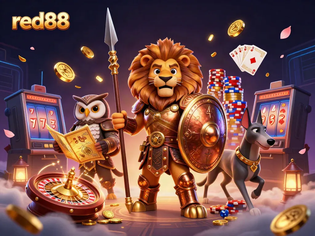 Experience thrilling gameplay with red88's captivating characters and casino elements.