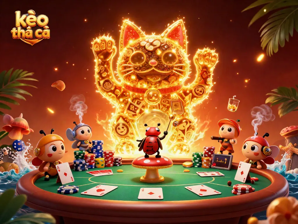 Capture winning moments with kèo nhà cái data visualized in vibrant golden fireflies and poker elements.