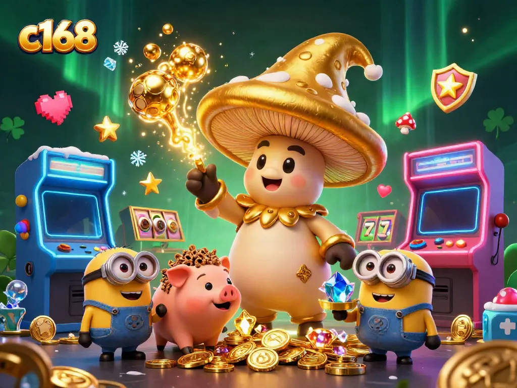 c168 players enjoy a golden gaming experience with enchanting characters and dynamic arcade elements.