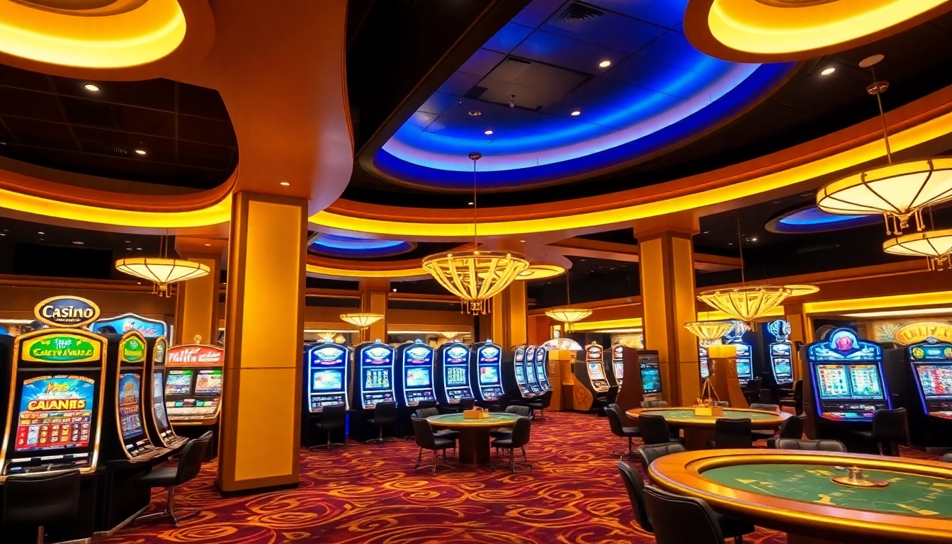 Begeistern Sie sich für online casinos echtgeld mit einem Blick auf den luxuriösen Spielbereich und den Spielautomaten.