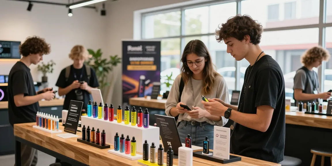 RandM Smoke bietet eine große Auswahl an Vapes im modernen Geschäft.