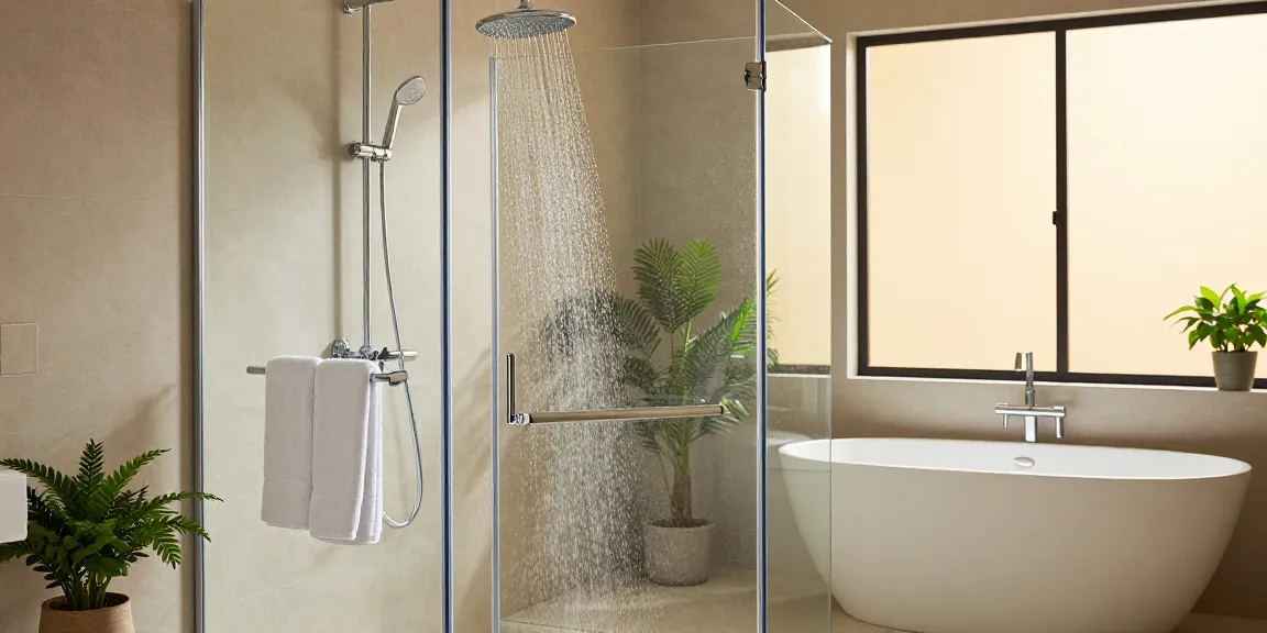 Stijlvolle douchecabine 90x90 in een moderne badkamer met elegante designelementen