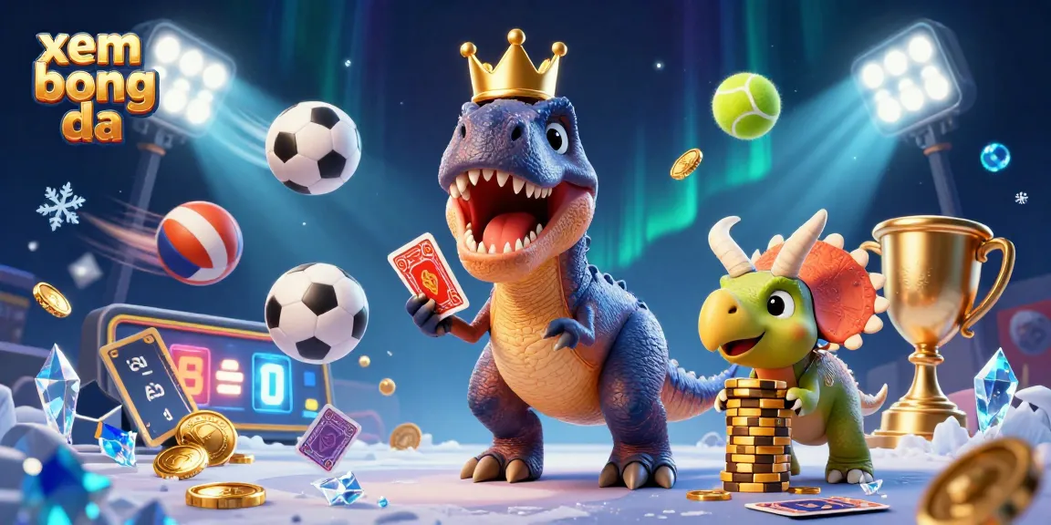 Experience xem bong da in a vibrant, dynamic 3D illustration with characters enjoying the game.