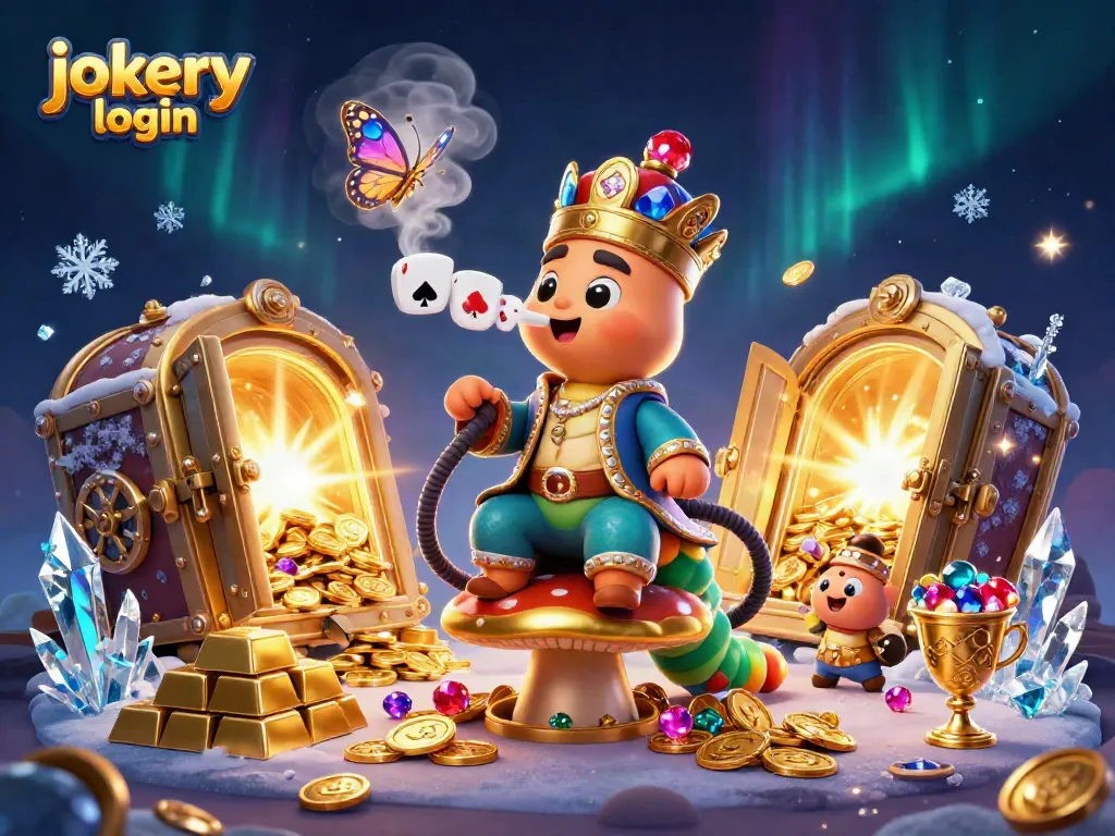 Activate your winning strategy with jokery login, showcasing a vibrant casino scene filled with treasures.