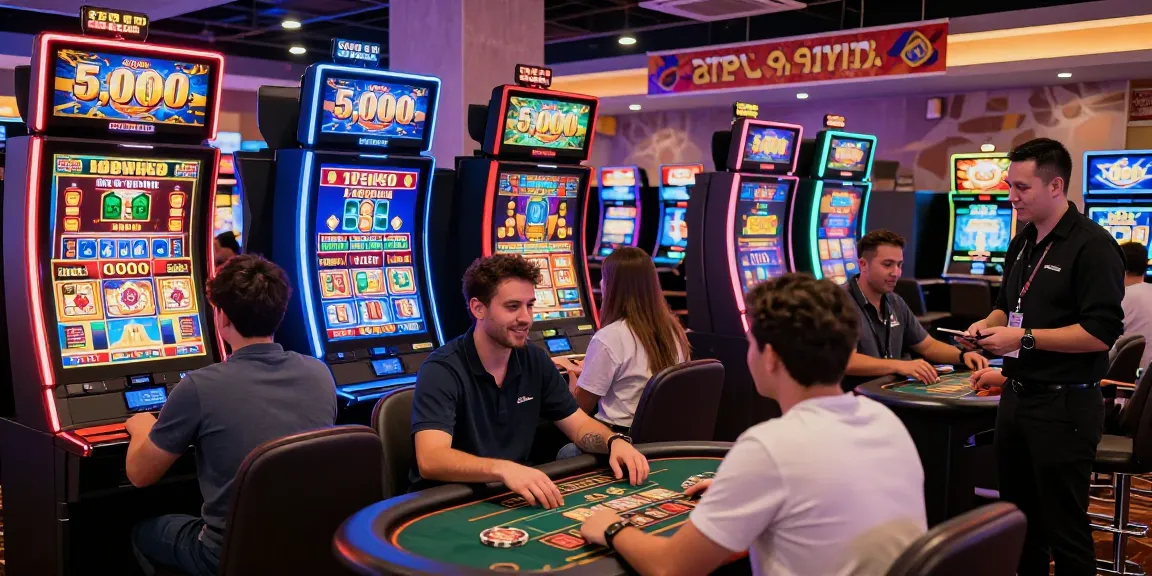 Exciting scene at Godzz Casino with players enjoying various games, showcasing a vibrant online casino atmosphere with diverse options.
