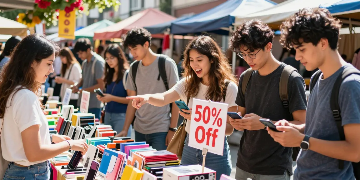 Group shopping for deals at dealblob.de in vibrant urban market