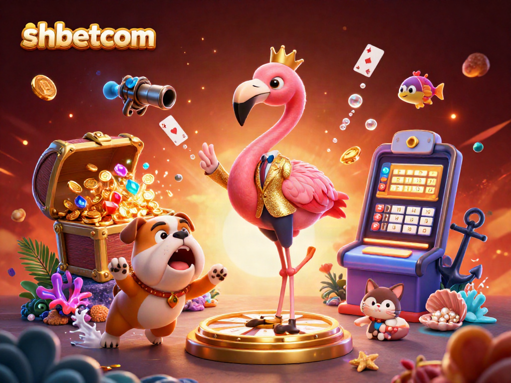 Engage with exciting game show scenes featuring shbetcom prize wheel, bulldog contest, and rich casino elements.