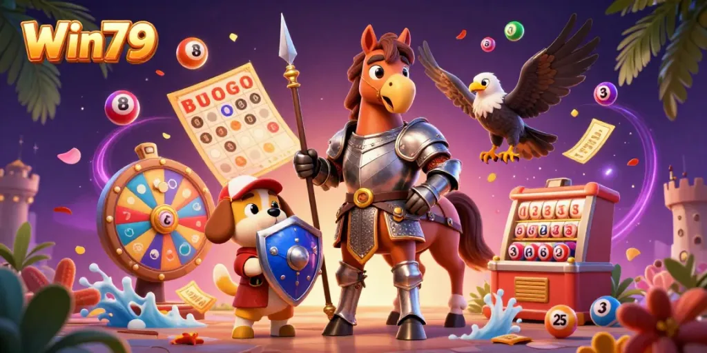 Experience exciting gaming action as players enjoy Win79's captivating casino atmosphere filled with vibrant elements.