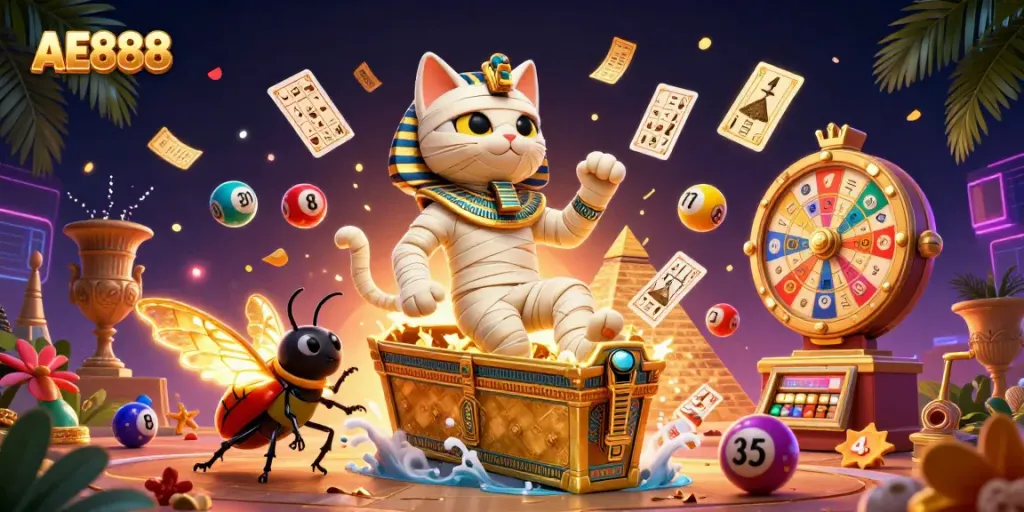 Engage in thrilling adventures at AE888 Casino with an Egyptian theme, featuring vibrant games and prizes.