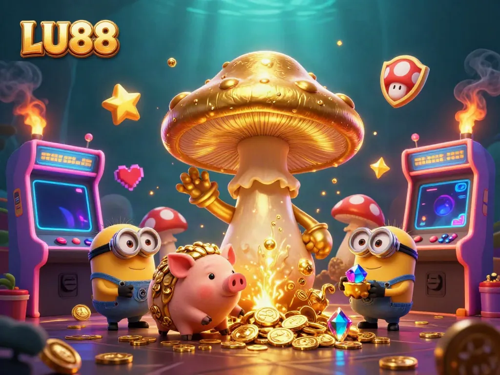 LU88 offers an enchanting experience with magical characters in a vibrant casino environment.