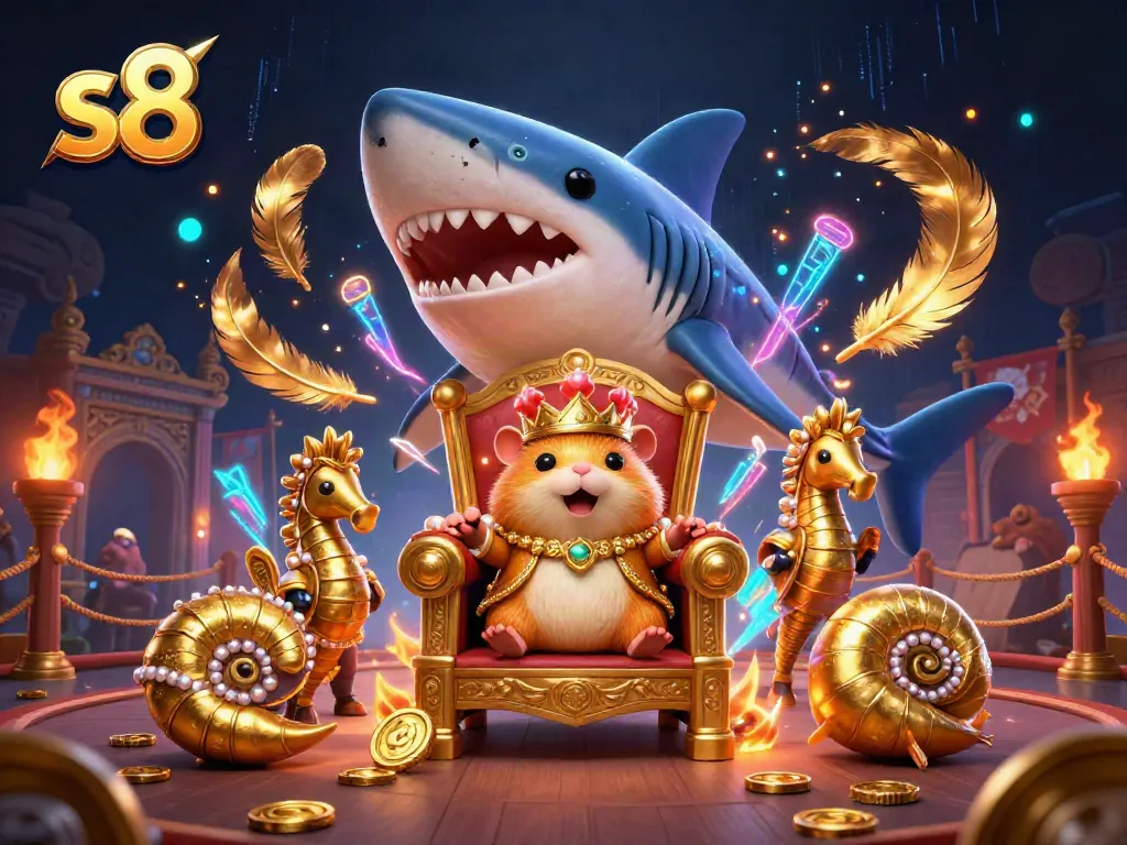Bet on exciting moments with s8 amid a vivid 3D casino realm featuring unique characters.