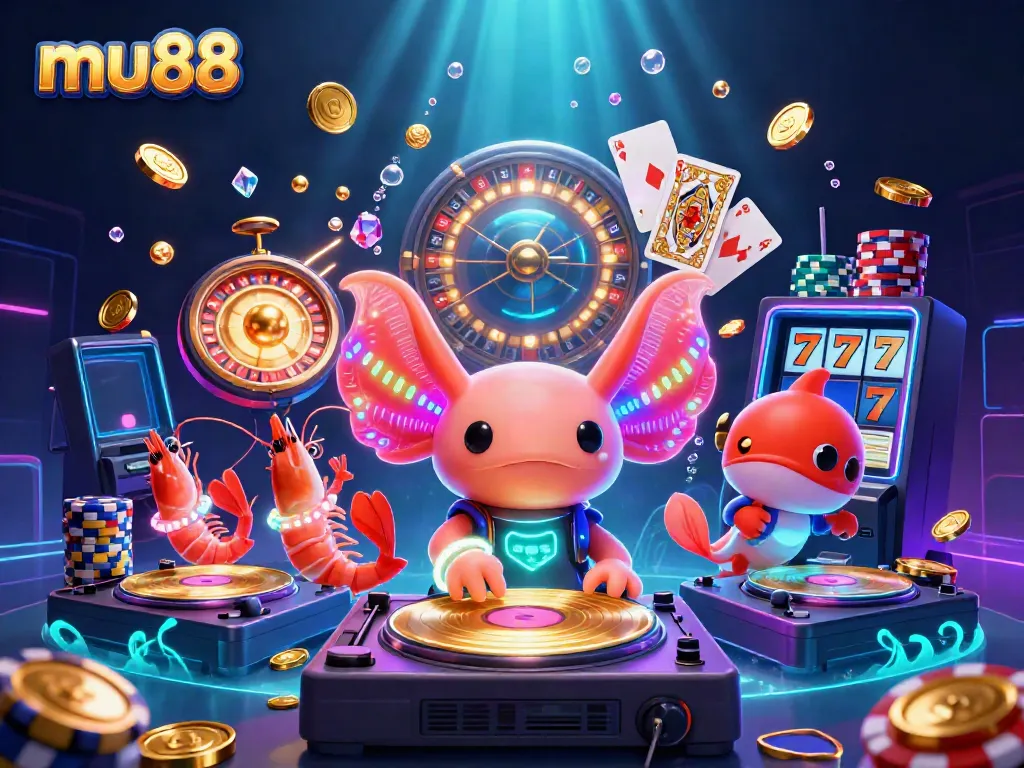 Spin and win at mu88 with vivid underwater casino scenes filled with excitement and vibrant 3D sports elements.