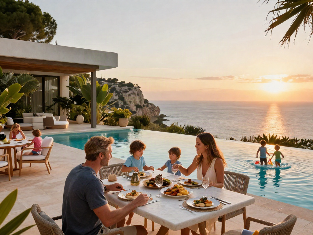 Schweinsteiger Villa Mallorca mit Blick auf das Meer und ein glückliches Familienleben.