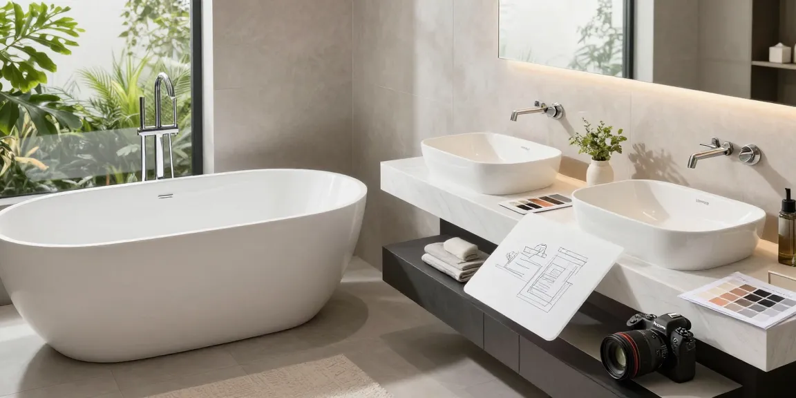 KingKonree solid surface products in a modern bathroom design, showcasing luxury and hygiene.