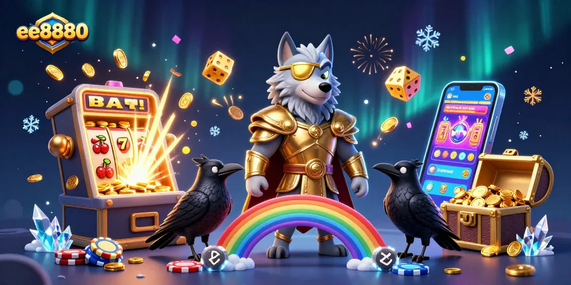 Experience the excitement of ee8880 with Odin and his ravens amid a casino adventure.