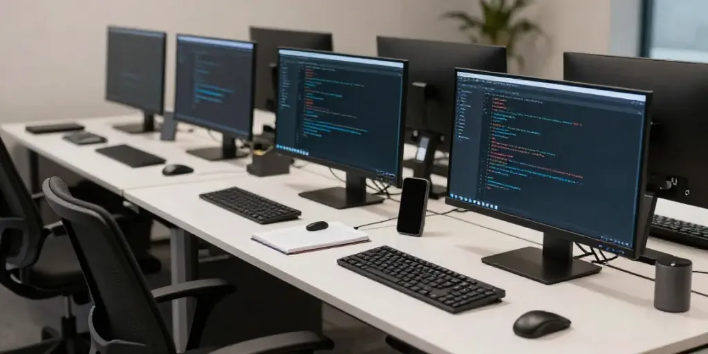 VKU Kurs bei Drive-In in Zürich, moderne Technologie-Ausrüstung für digitale Lernumgebungen.